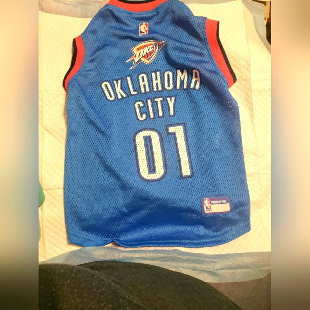 Pets First Jersey Oklahoma City Thunder Dog Jersey 01 Size Lg